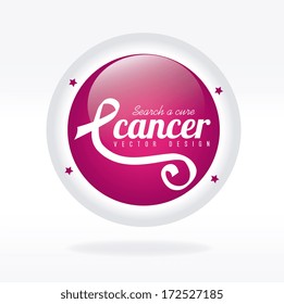 cancer over  white background vector illustration