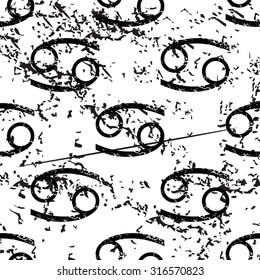 Cancer pattern, grunge, black image on white background