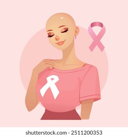 Cancer prevention campaign, propaganda flyer, character, logo