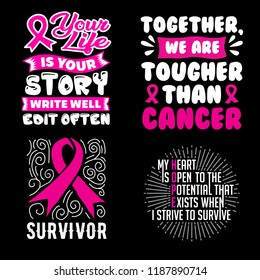 Cancer Quote and Saying Set