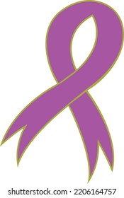 Cancer Ribbon Clipart - Vector Illustration