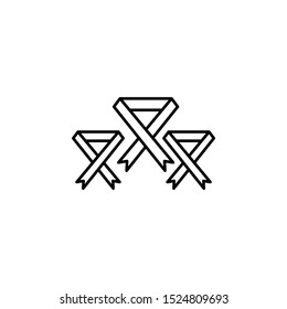 cancer ribbon icon. Element of world cancer day icon