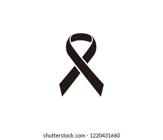 Cancer ribbon icon symbol vector