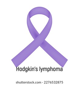 Cancer Ribbon. Hodgkin’s lymphoma. Vector illustration.
