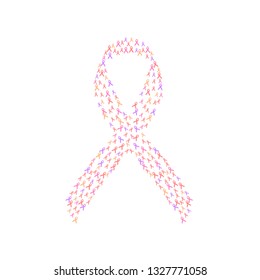 cancer ribbon multi color vector