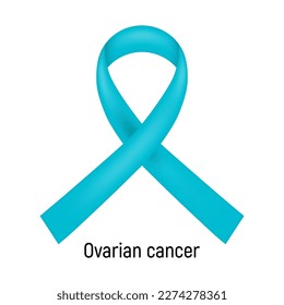 Cancer Ribbon. Ovarian cancer. Vector illustration.