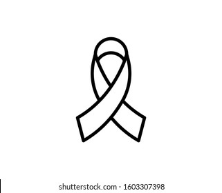 CANCER RIBBON premium line icon. Simple high quality pictogram. Modern outline style icons. Stroke vector illustration on a white background. 