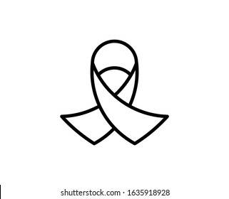 CANCER RIBBON premium line icon. Simple high quality pictogram. Modern outline style icons. Stroke vector illustration on a white background. 