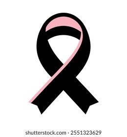 cancer ribbon silhouette icon design