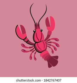 Cancer of the river, pink.