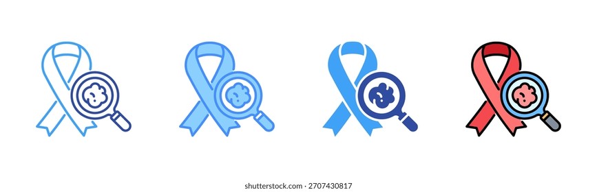 Cancer Screening Icon, Multi Styles Icon Set