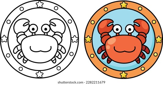 Cancer sign zodiac vector illustration