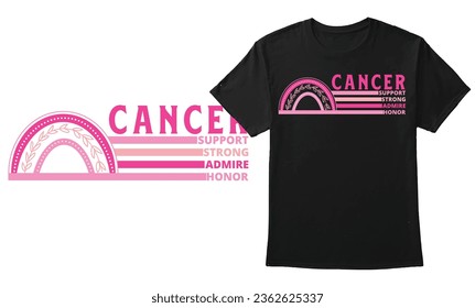 Apoyo al cáncer Un gran honor al admire - Diseño gráfico de la cinta de opciones sobre el cáncer de mama para camisetas, pancartas, afiches, azadones e impresión a petición