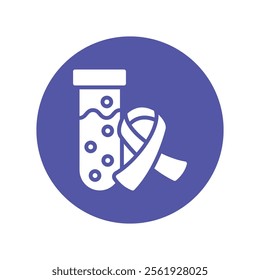 Cancer Test  Vector Gylph Icon. Eps File 10