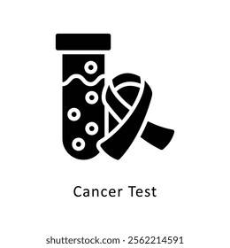 Cancer Test  Vector Gylph Icon. Eps File 10