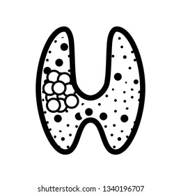 Cancer Thyroid icon, vector