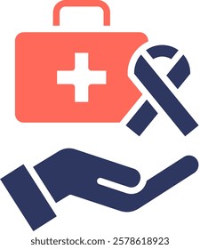 Cancer Treatment Icon Mixed Vector Illustration