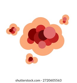 conceito de desenvolvimento de células tumorais cancerosas