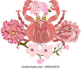 Cancer vector of Astrology design.horoscope circle with signs of zodiac set vector.signs such as a aries, taurus, gemini, cancer, leo, virgo, libra, scorpio, sagittarius, capricorn,aquarius, pisces.