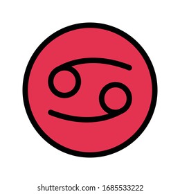 cancer vector flat color icon 
