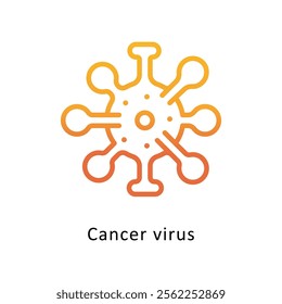 Cancer virus Vector Gradient Icon. Eps File 10