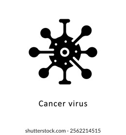 Cancer virus Vector Gylph Icon. Eps File 10