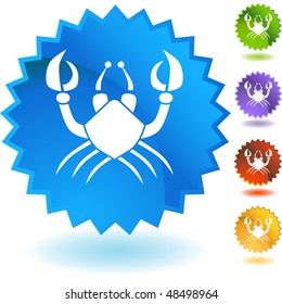 Cancer web button isolated on a background