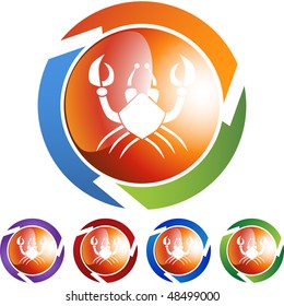 Cancer web button isolated on a background