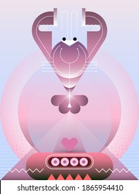 Cancer Zodiac astrological sign abstract modern art vector illustration.