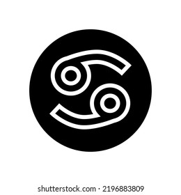 cancer zodiac glyph icon vector. cancer zodiac sign. isolated symbol illustration