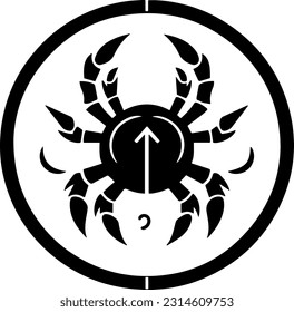 cancer zodiac icon. EPS 10