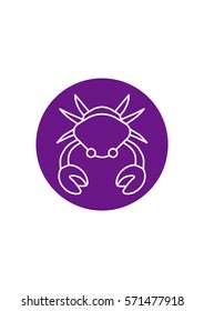 Cancer zodiac icon, Vector