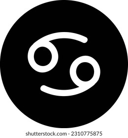 Cancer zodiac sign. Horoscopes symbol. Astrology sign.