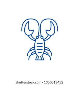 Cancer zodiac sign line icon concept. Cancer zodiac sign flat  vector symbol, sign, outline illustration.