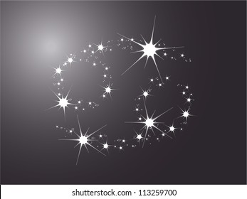 Cancer Zodiac sign on the dark background