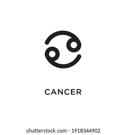 Cancer Zodiac Sign. Cancer symbol vector icon design. 