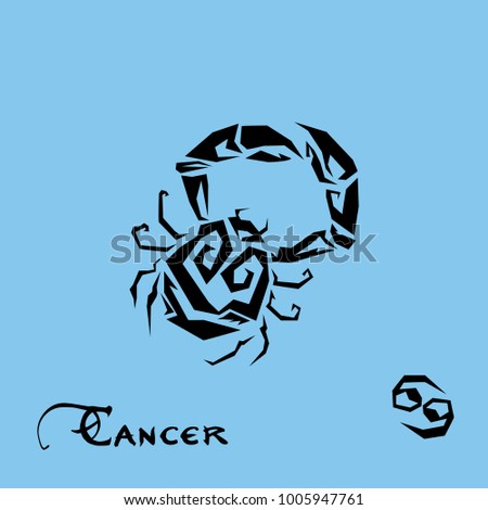 Art sign Cancer zodiac
