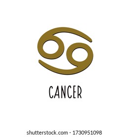 Cancer Zodiac Sign Vector Zodiac Sign Stock Vector (Royalty Free ...