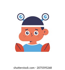 Cancer zodiac sign vector cartoon character isolated on a white background.