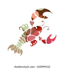 Cancer zodiac Sign, vector illustration