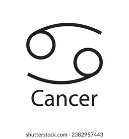 cancer zodiac symbol icon vector template illustration logo design