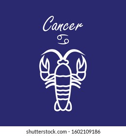 cancer Zodiac vector art icon