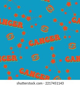 Canceri zodiac star seamless pattern. Cancer sign symbol stars Vector EPS10 , Design for fashion , fabric, textile, wallpaper, cover, web , wrapping and all prints 