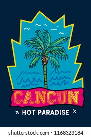 cancun hot paradise,t-shirt design