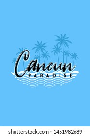 cancun mexico paradise vacations summertime holidays palm tree beach