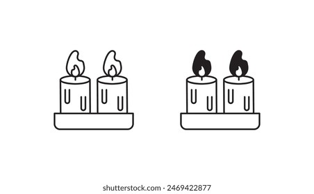 Candel icon design with white background stock illustration