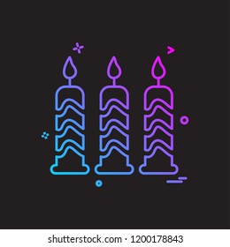 candel icon vector design 