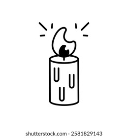 Candel icon vector stock illustration