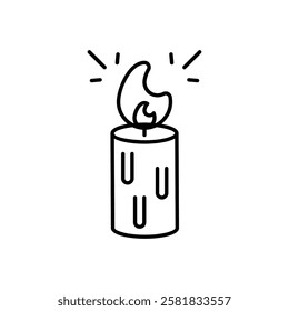 Candel icon vector stock illustration