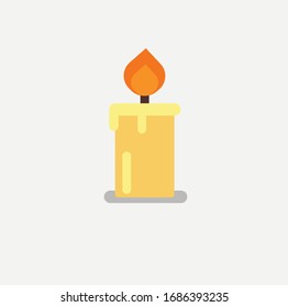 Candel vector flat icon for party holiday